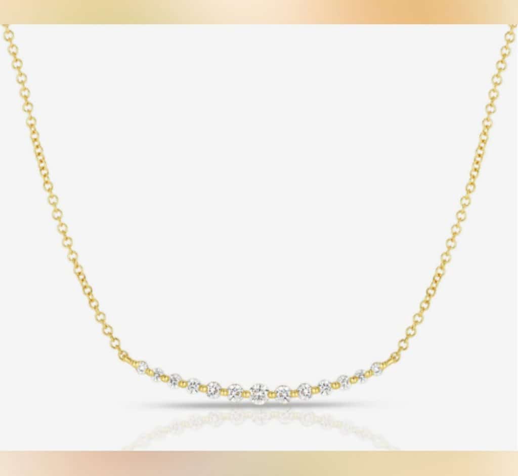 LIVE AUCTION ONLY: Graduated Single-Prong Diamond Necklace